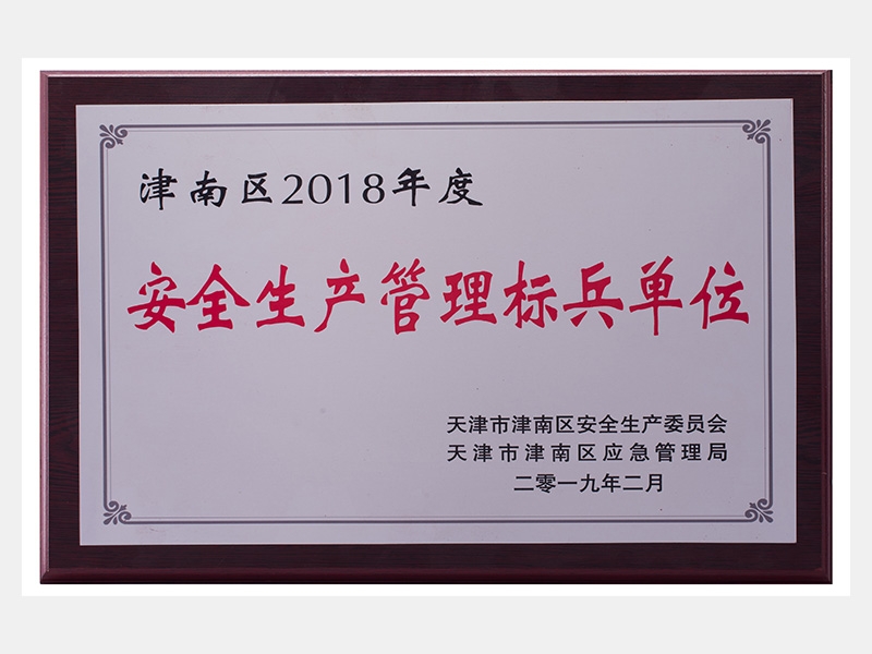 津南區(qū)2018年度安全生產(chǎn)管理標兵單位